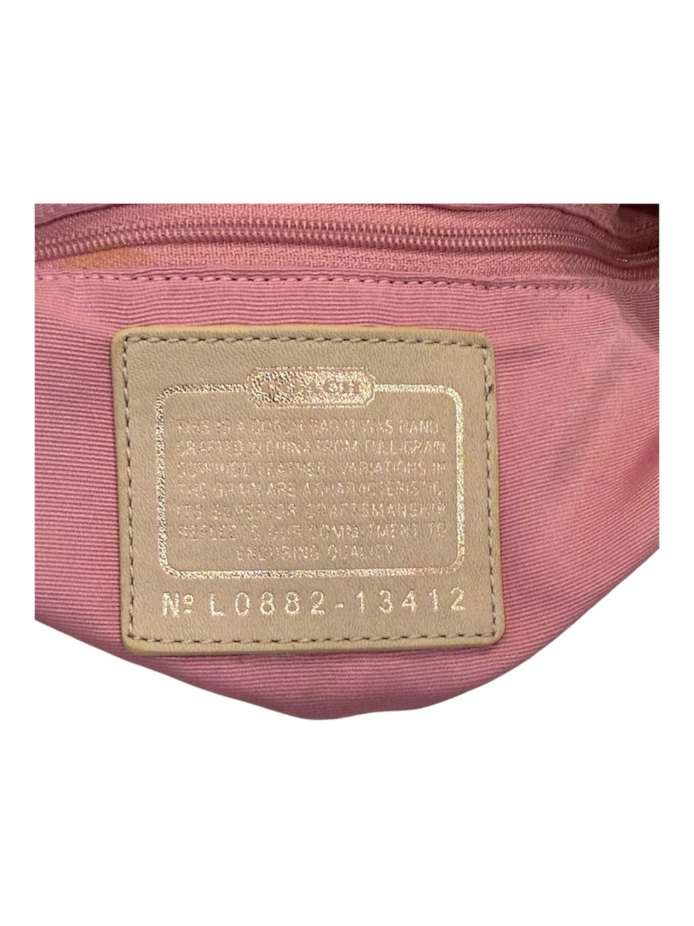 Coach Parker Beige Leather Hobo Bag with Scarf-Wrapped Handle - Picture 9 of 16